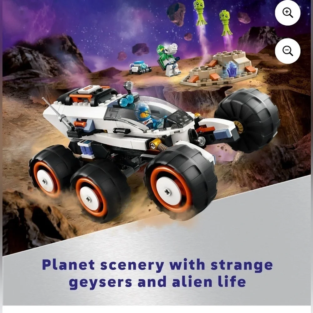 LEGO City Space Explorer Rover and Alien Life Toy, Space Gift for Boys and Girls